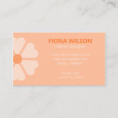 トレンディーピーチファズピンクオレンジフェミニンフローラ 名刺 (裏面)