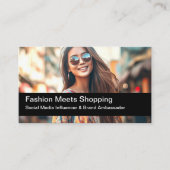 トレンディーファッションインフルエンサー写真名刺 名刺 (正面)