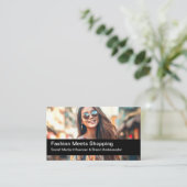 トレンディーファッションインフルエンサー写真名刺 名刺 (スタンド正面)