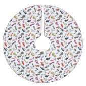 トレンディーファッションシューズクリスマスツリースカート ブラッシュドポリエステルツリースカート (正面)