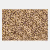 トレンディーファッションスタイリッシュヒョウ斑点チータプリント ラッピングペーパーシート (正面)