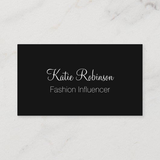 トレンディーファッションソーシャルメディアインフルエンサー 名刺 (裏面)