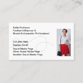 トレンディーファッションソーシャルメディアインフルエンサー 名刺 (正面)