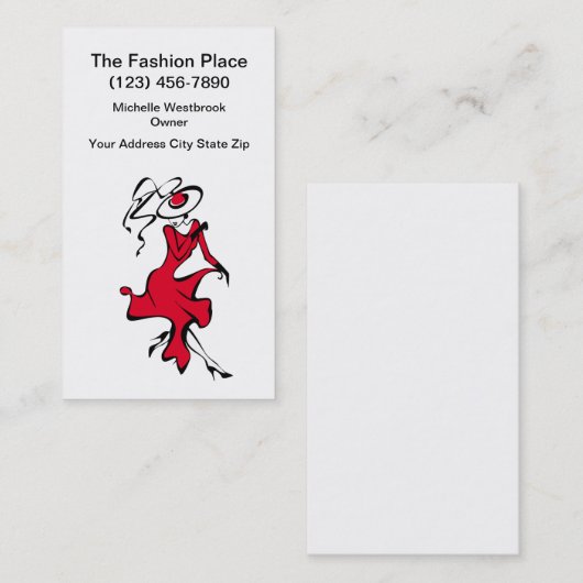 トレンディーファッションテーマ 名刺 (正面/裏面)