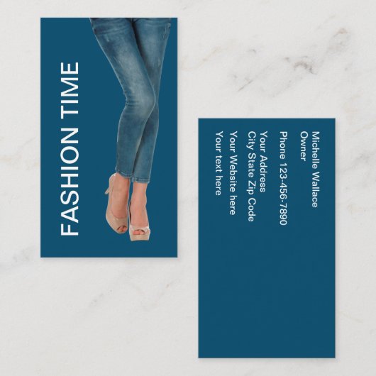 トレンディーファッションテーマ 名刺 (正面/裏面)