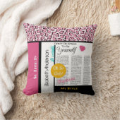 トレンディーファッションニュースプリントPink Leopard and Name クッション (ブランケット)