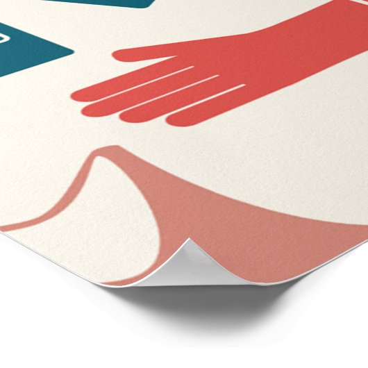 トレンディーファッションパタスタイリッシューン衣服図 ポスター (角)