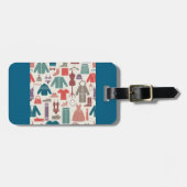 トレンディーファッションパタスタイリッシューン衣服図 ラゲッジタグ (正面横)