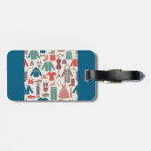 トレンディーファッションパタスタイリッシューン衣服図 ラゲッジタグ (裏面横)