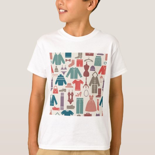 トレンディーファッションパタスタイリッシューン衣服図 Tシャツ (正面)