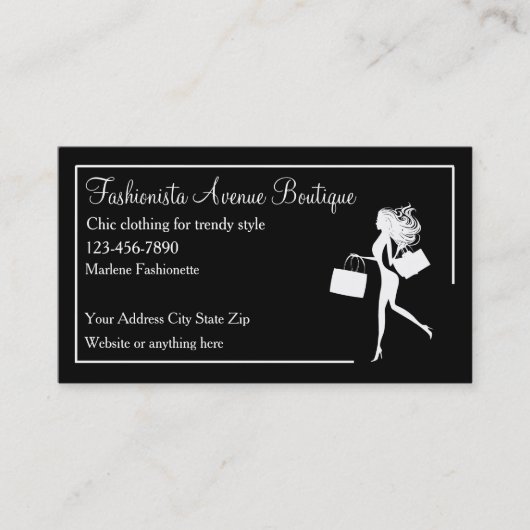 トレンディーファッションブティックアパレルストア 名刺 (正面)