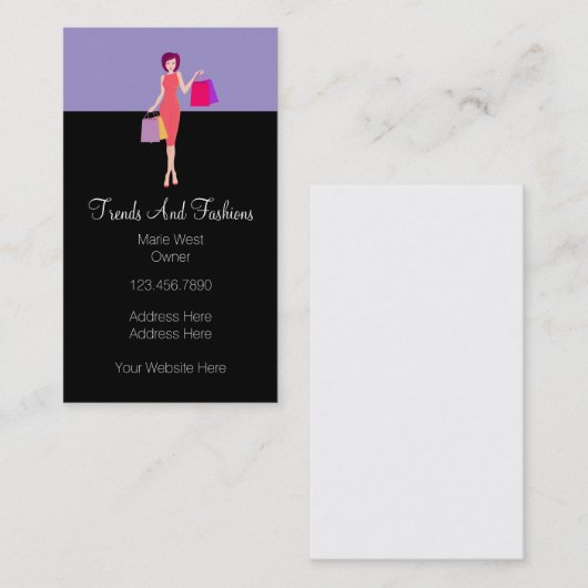 トレンディーファッションブティックリテール 名刺 (正面/裏面)