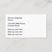 トレンディーファッションメイクアップ美しいテーマ 名刺 (裏面)