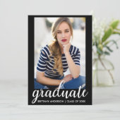 トレンディーファッション卒業写真の発表 案内状 (スタンド正面)