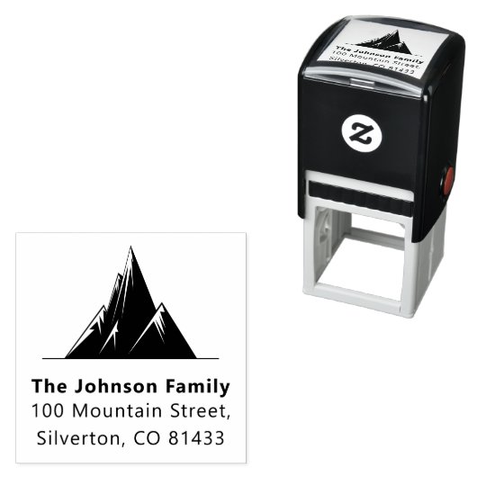 トレンディーファミリーネーム文字マウンテン差出人住所 セルフインキングスタンプ (インサイチュ)