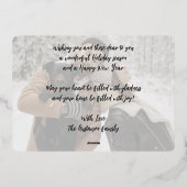 トレンディーファミリー写真付きペットポープリント金ゴールド 箔シーズンカード (裏面)