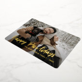 トレンディーファミリー写真付きペットポープリント金ゴールド 箔シーズンカード (回転した状態)