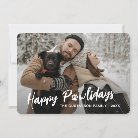 トレンディーファミリー写真(ペットポープリント付き) シーズンカード (正面)
