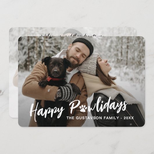 トレンディーファミリー写真（ペットポープリント付き） シーズンカード (正面/裏面)