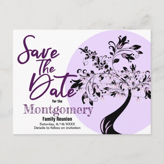 トレンディーファミリー懇親会 |日付タイポグラフィの保存 案内ポストカード (正面)