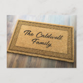 トレンディーファミリ名の前面の形状のカスタム移動 ポストカード (正面)