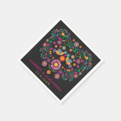 トレンディーフィエスタメキシコフラワーパターンウェディングパーティー スタンダードカクテルナプキン (角)