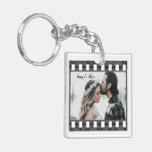 トレンディーフィルムリール映画パーソナライズされた写真枠 キーホルダー (正面左)