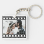 トレンディーフィルムリール映画パーソナライズされた写真枠 キーホルダー (裏面)