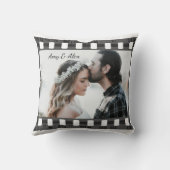 トレンディーフィルムリール映画パーソナライズされた写真枠 クッション (裏面)