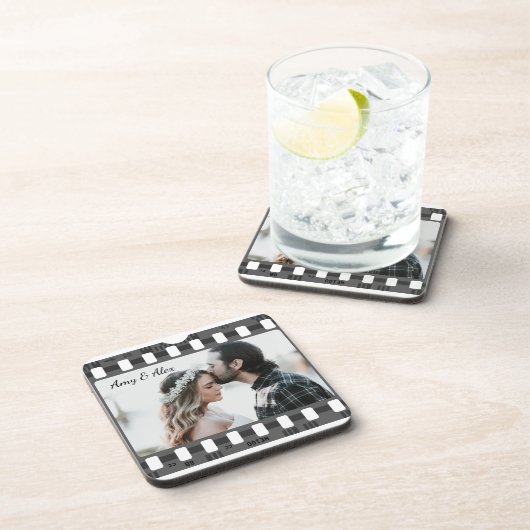 トレンディーフィルムリール映画パーソナライズされた写真枠 コースター (右側)