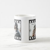 トレンディーフィルムリール映画パーソナライズされた写真枠 コーヒーマグカップ (中央)
