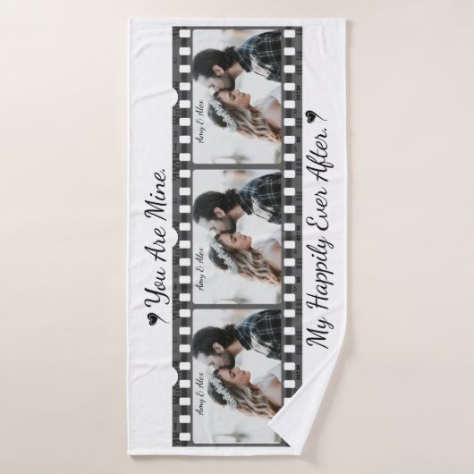 トレンディーフィルムリール映画パーソナライズされた写真枠 バスタオル (バスタオル)