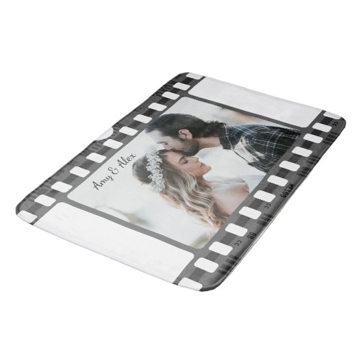 トレンディーフィルムリール映画パーソナライズされた写真枠 バスマット (アングル)