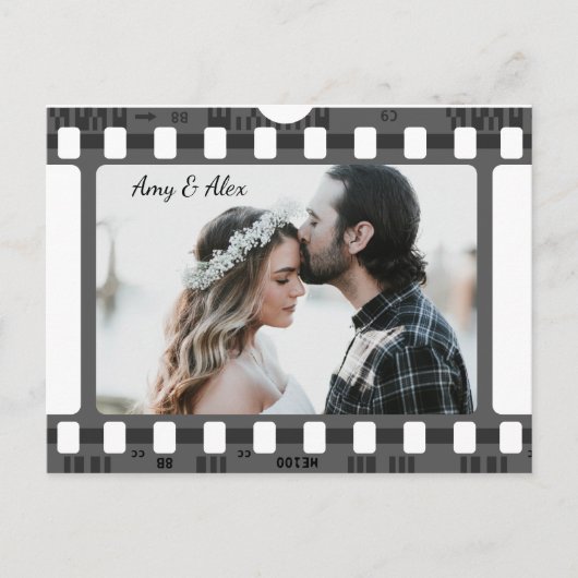 トレンディーフィルムリール映画パーソナライズされた写真枠 ポストカード (正面)