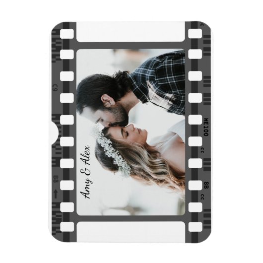 トレンディーフィルムリール映画パーソナライズされた写真枠 マグネット (縦)