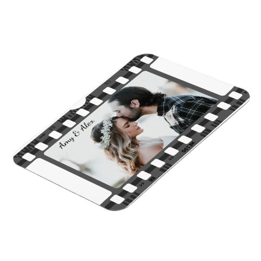 トレンディーフィルムリール映画パーソナライズされた写真枠 マグネット (左側)