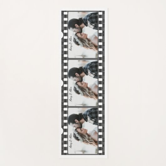 トレンディーフィルムリール映画パーソナライズされた写真枠 ヨガマット (正面)