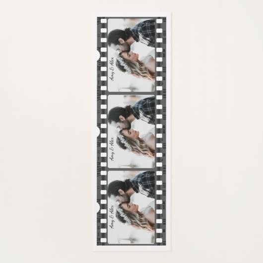 トレンディーフィルムリール映画パーソナライズされた写真枠 ヨガマット (裏面)