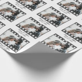 トレンディーフィルムリール映画パーソナライズされた写真枠 ラッピングペーパー (角)