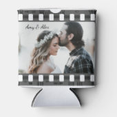 トレンディーフィルムリール映画パーソナライズされた写真枠 缶クーラー (正面)