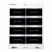 トレンディーフェイクシルバーブラックモダングラマー出荷 ラベル (フルシート)