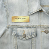 トレンディーフェイクシンプル金ゴールドモダンテンプレート長方形 名札 (インサイチュ)