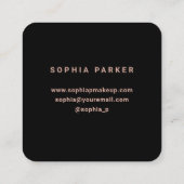 トレンディーフェイクバラ金ゴールドオンブラック |モノグラム スクエア名刺 (裏面)