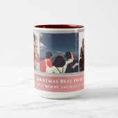 トレンディーフェイクバラ金ゴールドスクリプト |友だち最高のの写真 ツートーンマグカップ (中央)