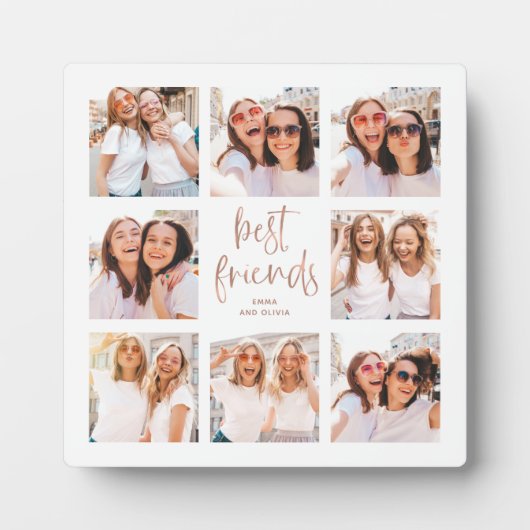 トレンディーフェイクバラ金ゴールドスクリプト |友だち最高のの写真 フォトプラーク (正面)