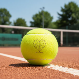 トレンディーフェイクバラ金ゴールド幾何学的ハート大理石 テニスボール