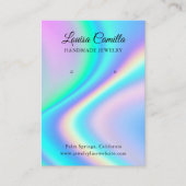 トレンディーフェイクホログラフィックイヤリングディスプレイカード 名刺 (正面)
