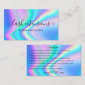 トレンディーフェイクホログラフィーラッシュアフターケア指示 名刺 (正面/裏面)