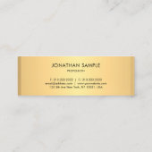 トレンディーフェイクモダンシンプルテンプレートエレガント スキニー名刺 (裏面)