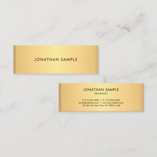 トレンディーフェイクモダンシンプルテンプレートエレガント スキニー名刺 (正面/裏面)